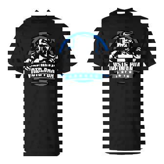 Wrestle Like a Panda Bear Wrestling Combat Tee For Wrestler T-Shirt - Monsterry