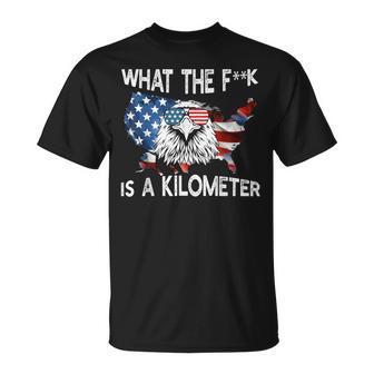 Wtf What The Is A Kilometer George Washington 4Th Of July T-Shirt - Geschenkecke