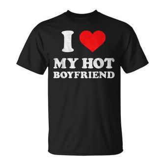 Y2k I Heart My Hot Boyfriend Outfit Y2k I Love My Hot Bf T-Shirt - Cadeauxyz