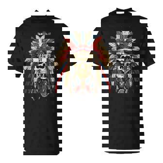 Yaqui Mexican Native Indian Skull Warrior American Heritage T-Shirt - Monsterry