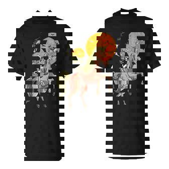 Zombie Unicorn Hunting Skeleton Halloween Hunter Gun Lover T-Shirt - Monsterry