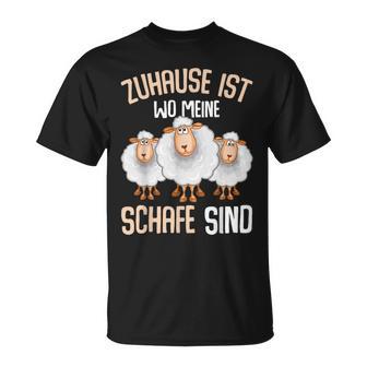 Zuhause Ist Wo Meine Sheep Home Is Where My Sheep T-Shirt - Geschenkecke