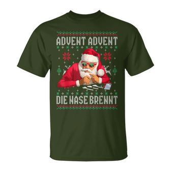 Advent Advent The Nose Burns X Xmas Christmas Santa T-Shirt - Geschenkecke