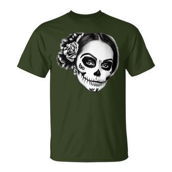 Beautiful La Catrina Santa Muerte Mexican T-Shirt - Geschenkecke