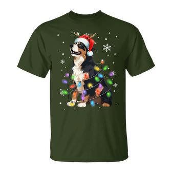 Bernese Mountain Dog Christmas Jumper Xmas Lights T-Shirt - Geschenkecke