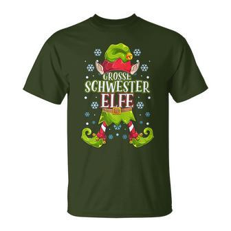 Big Sister Elf Christmas Outfit Christmas Family T-Shirt - Geschenkecke