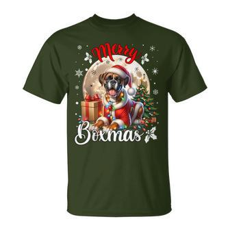 Boxer Dog Christmas Boxer Merry Boxmas Boxer T-Shirt - Geschenkecke