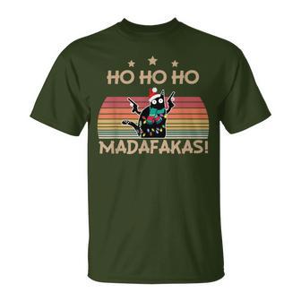 Catintage Pew Pew Madafakas Cat Ho Ho Ho Christmas T-Shirt - Geschenkecke