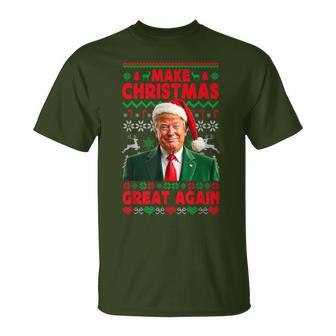 Make Christmas Great Again Santa Trump Christmas Ugly T-Shirt - Geschenkecke