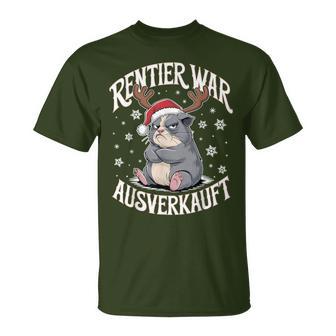 Christmas Guinea Pig Reindeer Was Out Sold Out T-Shirt - Geschenkecke