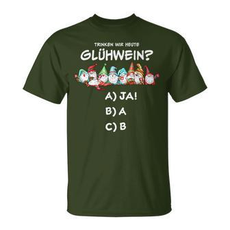 Christmas Mulled Wine Gnome Elf Christmas Market T-Shirt - Geschenkecke