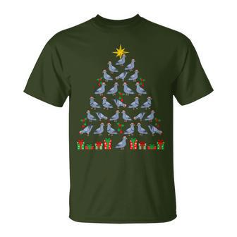 Christmas Tree Doves Pigeon Breeder Christmas T-Shirt - Geschenkecke