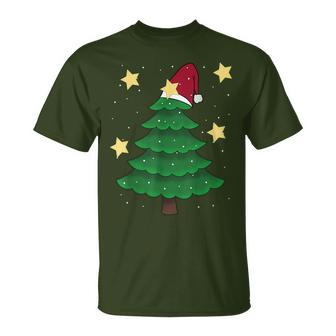 Christmas Tree Fir Christmas Children Christmas Stars Snow T-Shirt - Geschenkecke