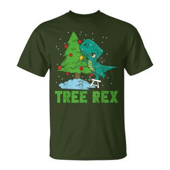 Christmas Tree Rex Dinosaur Fan Children's Christmas Tree T-Shirt - Geschenkecke