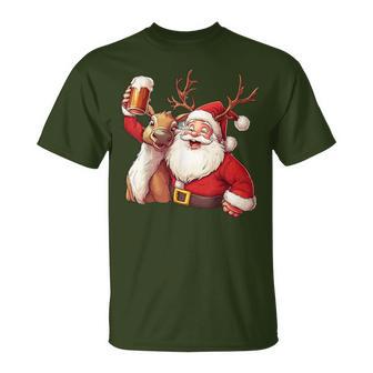 Christmas Tree Santa Reindeer Christmas T-Shirt - Geschenkecke