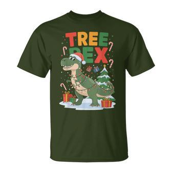 Dinosaur Christmas Jumper Xmas Tree Rex Pyjama T-Shirt - Geschenkecke