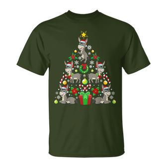 Donkey Christmas Tree Christmas Farmer T-Shirt - Geschenkecke