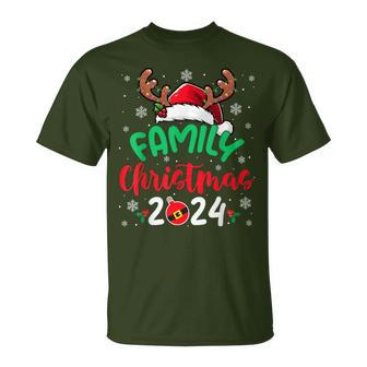 Family Christmas 2024 Santa Reindeer Matching Family Group T-Shirt - Geschenkecke