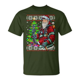 Fireman Santa Claus Fire Brigade Ugly Christmas T-Shirt - Geschenkecke