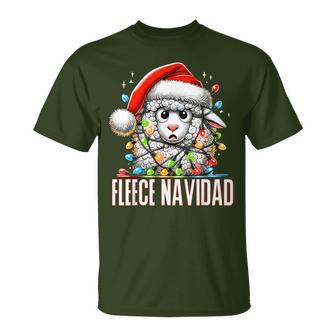 Fleece Navidad Feliz Navidad Sheep Christmas T-Shirt - Geschenkecke