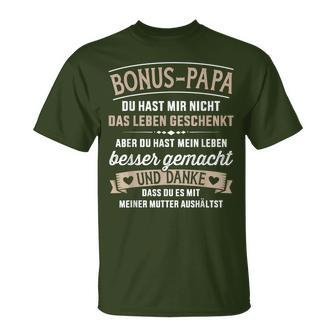 Bonus Dad Stepfather Saying Father's Day Christmas T-Shirt - Geschenkecke