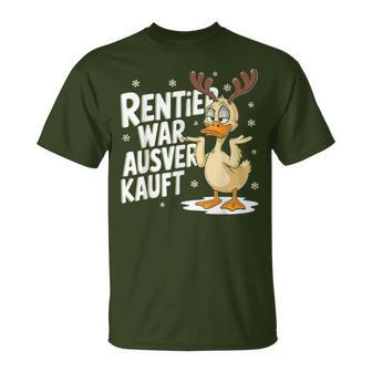 Christmas Elk Saying Reindeer Was Out Sold Out T-Shirt - Geschenkecke