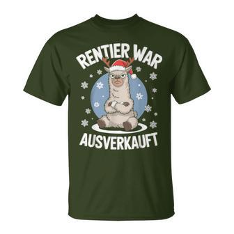 Christmas Lama Reindeer Was Out Sold Out T-Shirt - Geschenkecke