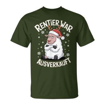 Christmas Sheep Reindeer Was Out Sold Out T-Shirt - Geschenkecke