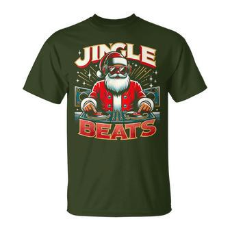 Jingle Beats Music Dj Santa Christmas Ugly Xmas T-Shirt - Geschenkecke