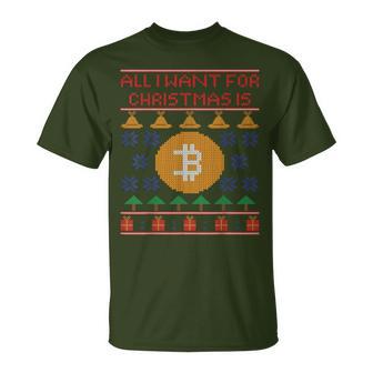 Ugly Christmas Bitcoin Short Sleeve T-Shirt - Geschenkecke