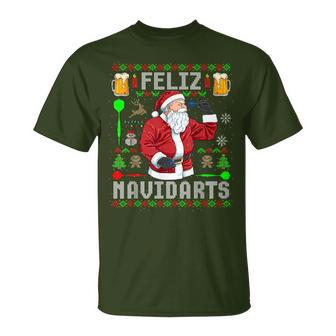 Ugly Christmas Darts Feliz Navidarts T-Shirt - Geschenkecke