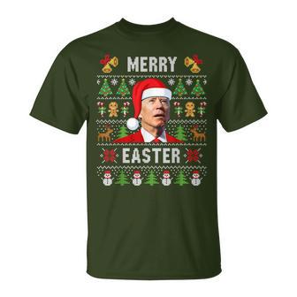 Ugly Jumper Merry Easter Biden Christmas T-Shirt - Geschenkecke