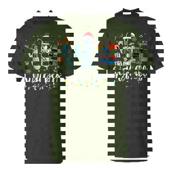 Icu Nurse Christmas Jingle Bells Tech Nursing Er Dept T-Shirt - Monsterry