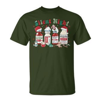 Icu Nurse Christmas Silent Night T-Shirt - Geschenkecke