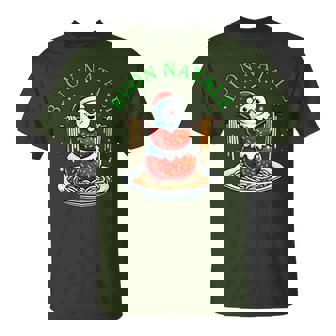 Italian Food Christmas Meatball Snowman Ugly Christmas T-Shirt - Monsterry