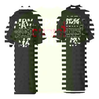 Merry Christ Mas Christian Jesus Christmas Pjs Pijamas De Navidad Camiseta unisex - Regaloses
