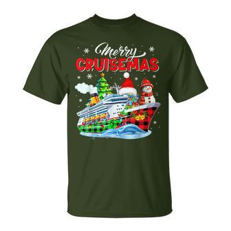 Merry Christmas Cruise Santa Cruise Ships Xmas Symbols Lover T-Shirt - Geschenkecke