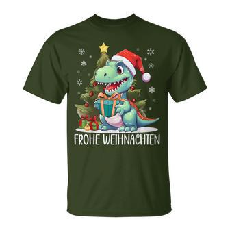 Merry Christmas Family Children's Dinosaur T Rex Christmas T-Shirt - Geschenkecke