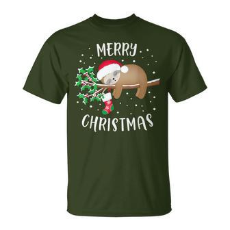 Merry Christmas Sloth Christmas Party Outfit Christmas T-Shirt - Geschenkecke