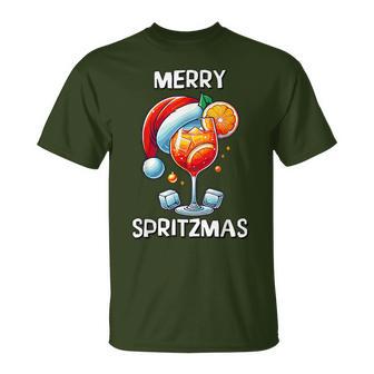 Merry Spritzmas Christmas Cocktail Holiday Drink T-Shirt - Geschenkecke