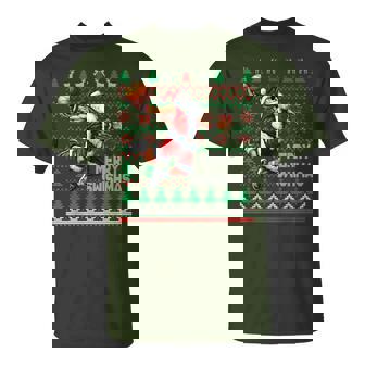 Merry Swishmas Santa Basketball Ball Ugly Christmas Sweater T-Shirt - Monsterry