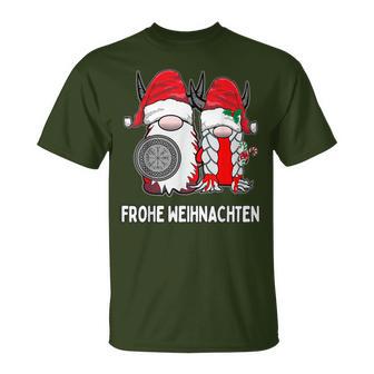 Nordic Gnomeiking Tomte Couple Merry Christmas German T-Shirt - Geschenkecke