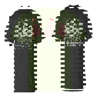 Oh Christmas Tree Cakes Debbie Becky Jen Cake Lovers Xmas T-Shirt - Thegiftio