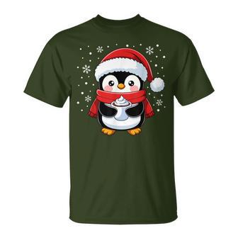 Penguin Christmas Santa Claus Cute Penguin Love T-Shirt - Geschenkecke