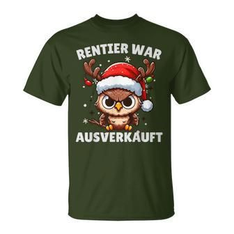 Reindeer Sold Out Christmas Owl T-Shirt - Geschenkecke