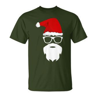 Santa Claus Christmas Hat Beard Sunglasses Christmas T-Shirt - Geschenkecke