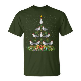 Seagull Bird Christmas Tree Santa Hat Seagull Christmas T-Shirt - Geschenkecke