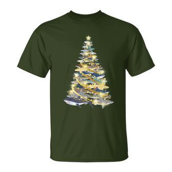 Shark Christmas Tree Xmas Diving T-Shirt - Geschenkecke