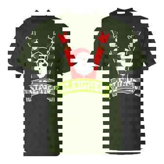 Sleigher Heavy Metal Music Santa Christmas Camiseta unisex - Regaloses