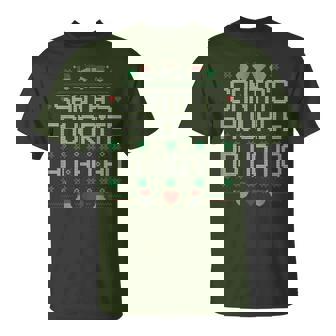 Suéter De Navidad Feo Ho Ho Ho Favorito De Santa Cita Divertida Camiseta unisex - Regaloses